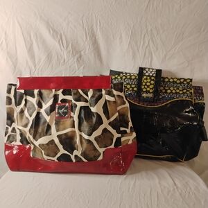 Miche Giraffe Print & Abbey Large Clutch Purses Set
